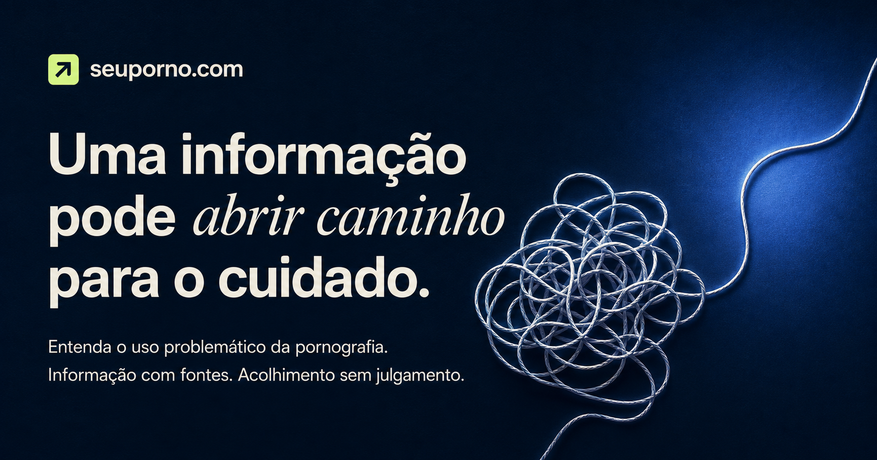 Card do seuporno.com: Uma informação pode abrir caminho para o cuidado.